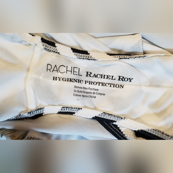 Rachel Roy NWT Back & White Striped Bathing Suit Size XL - Picture 5 of 7